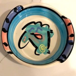 Debra Klausner Art Pottery- handmade signed bowl 7.5 inches round X 2” high